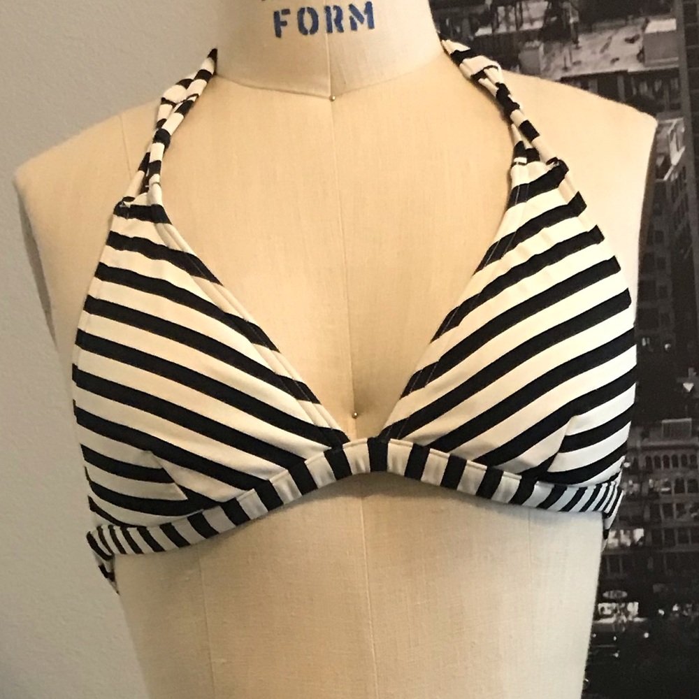 Billabong Striped Strappy Bikini Swimsuit Top